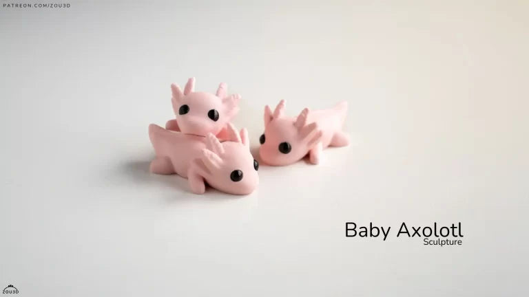 Baby Axolotl Sculpture