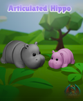Cute Articulated Hippo