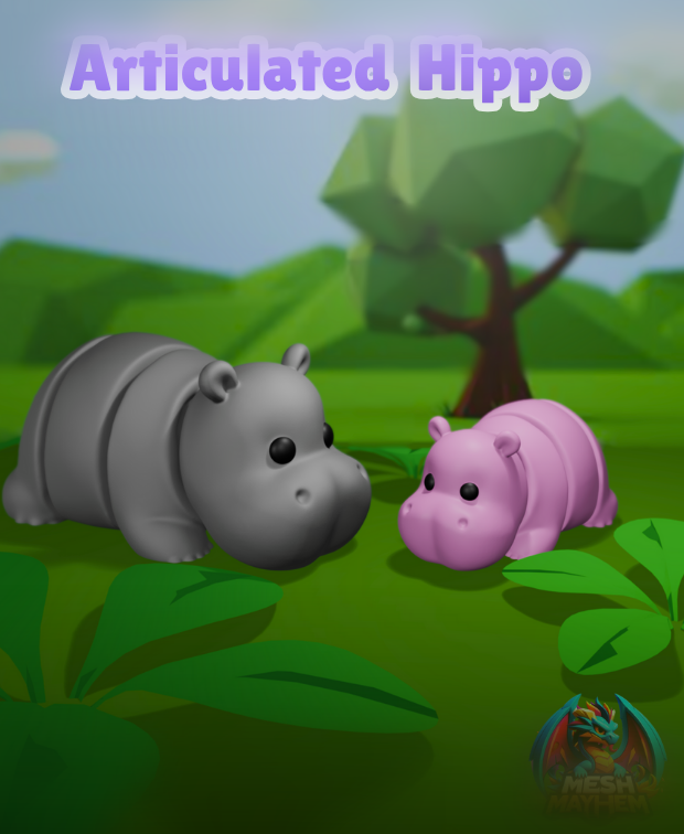 Cute Articulated Hippo
