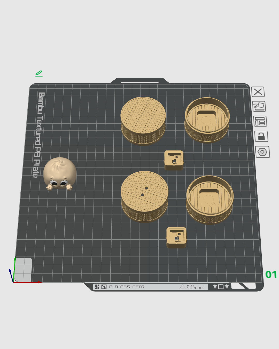 Cutie Dumplin Keychain – 3D Printed Bag Charm