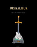 Deskalibur - Pen & Sticky Notes Holder