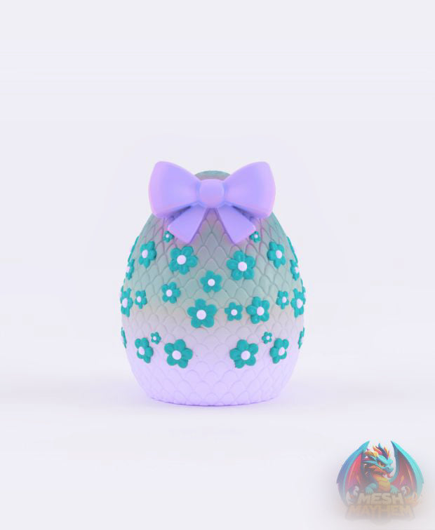 Decorated Easter Egg with Bow