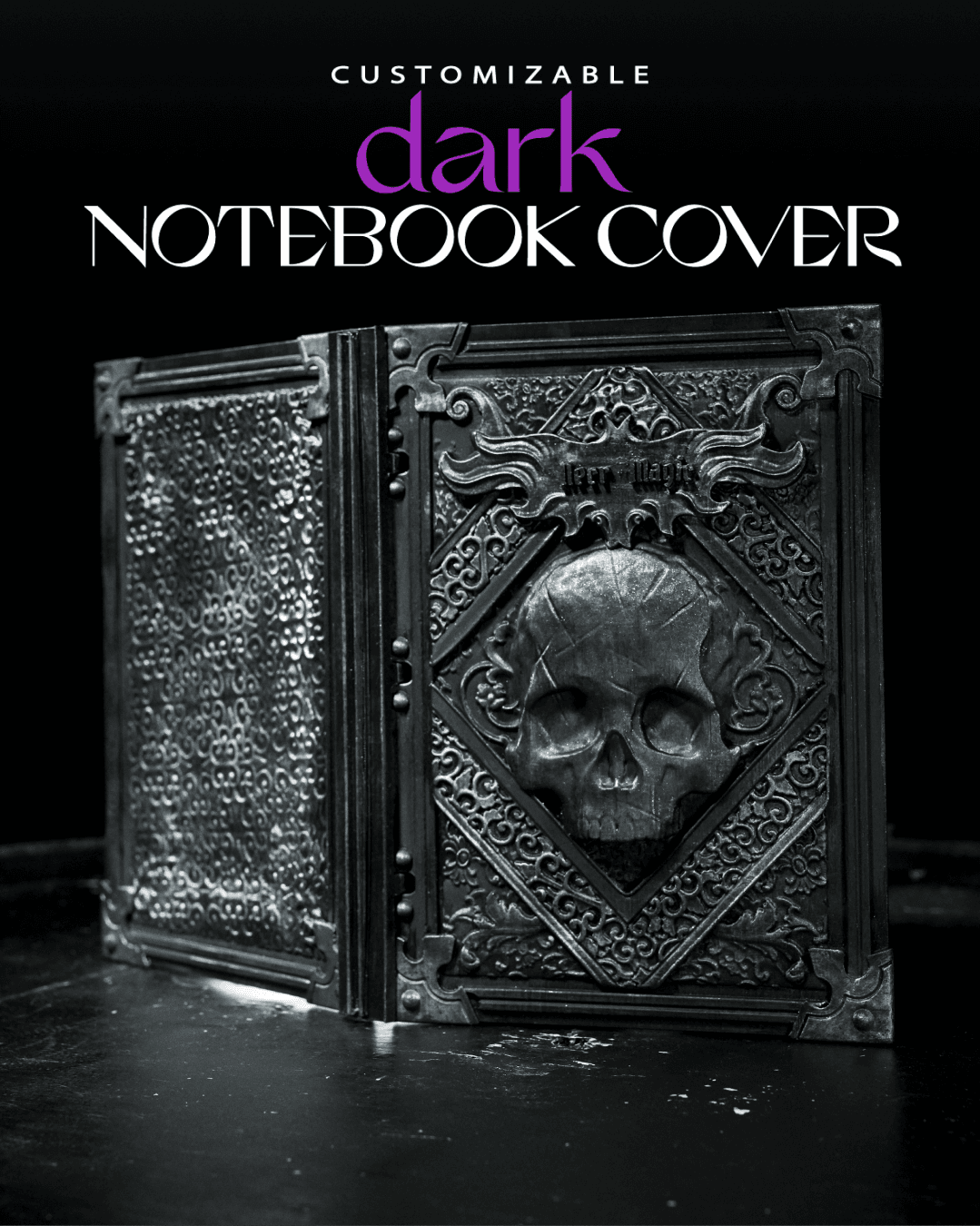 Custom Dark Notebook Cover