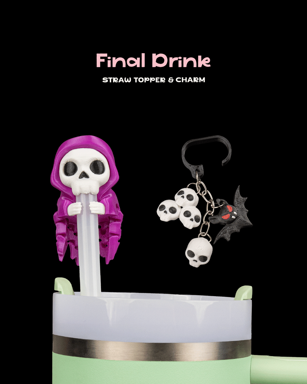 Final Drink - Straw Topper & Charm