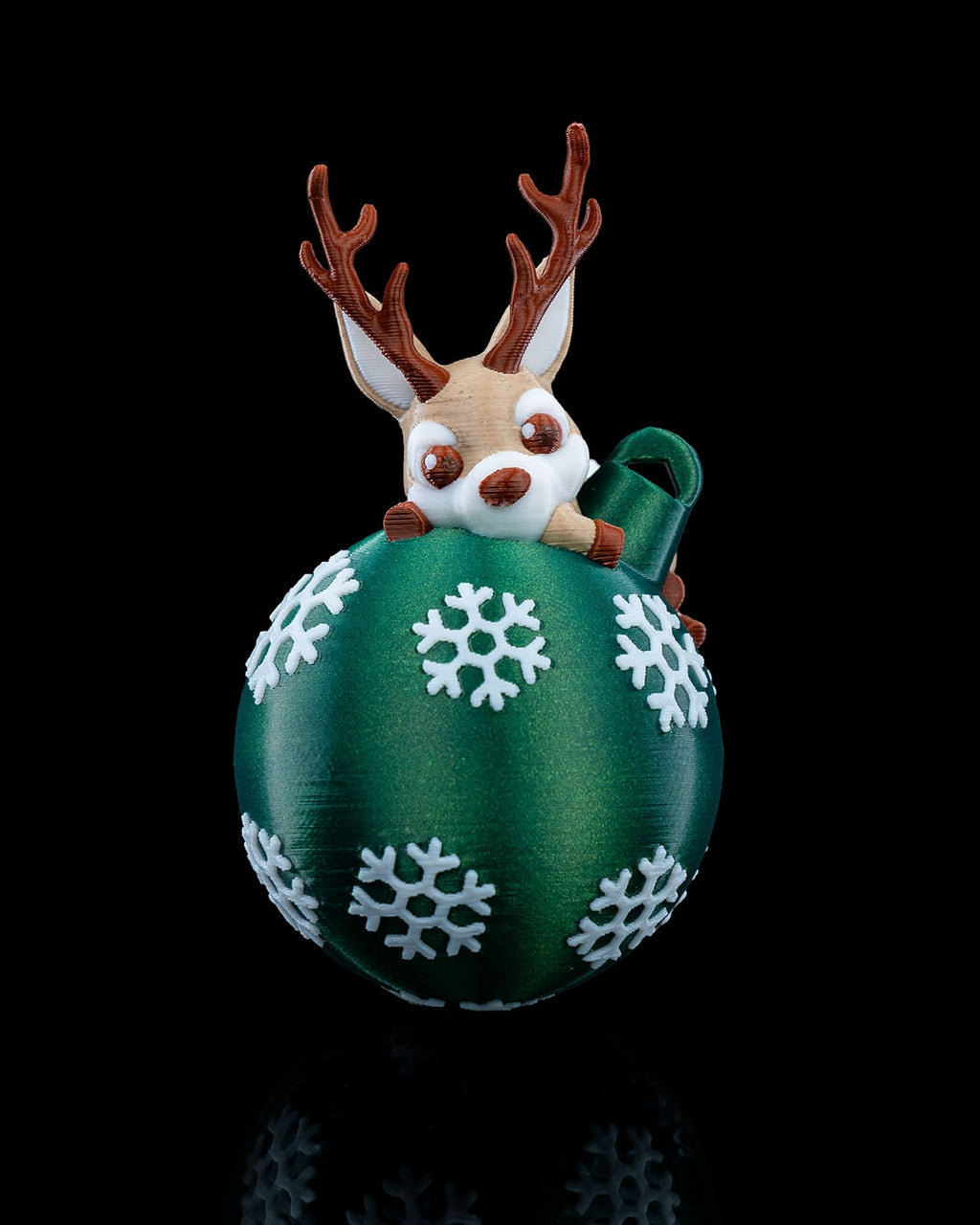 Lying Reindeer Christmas Ornament - view 2