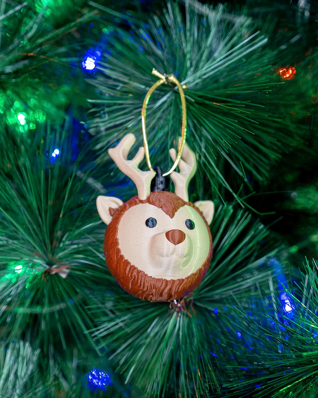 Reindeer Head Christmas Ornament - view 2