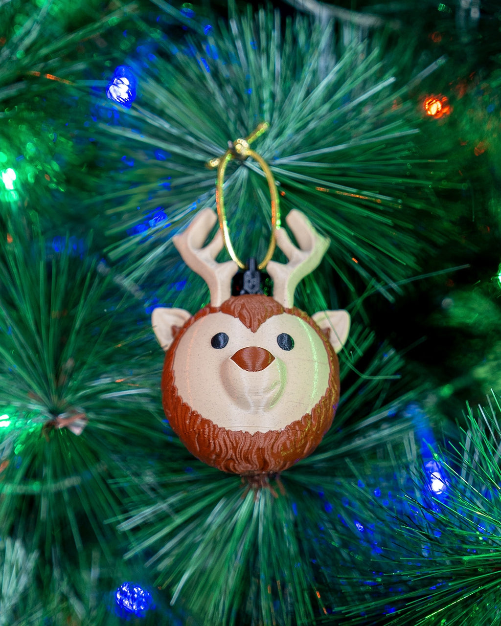 Reindeer Head Christmas Ornament - view 3