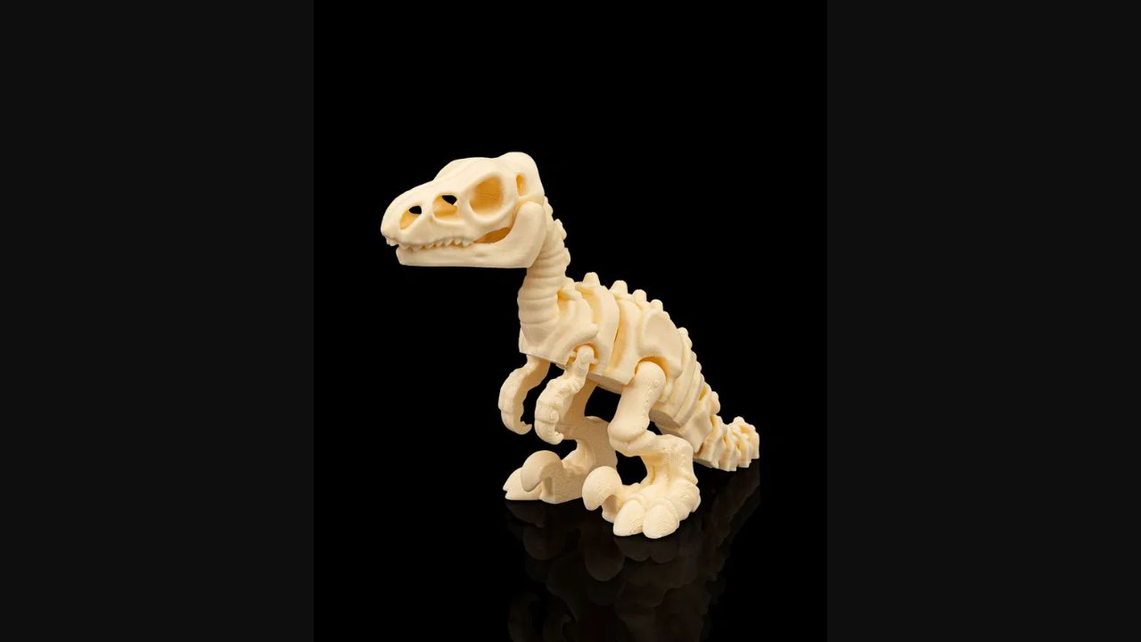 Skeleton Velociraptor – 3D Printed Dinosaur Figure