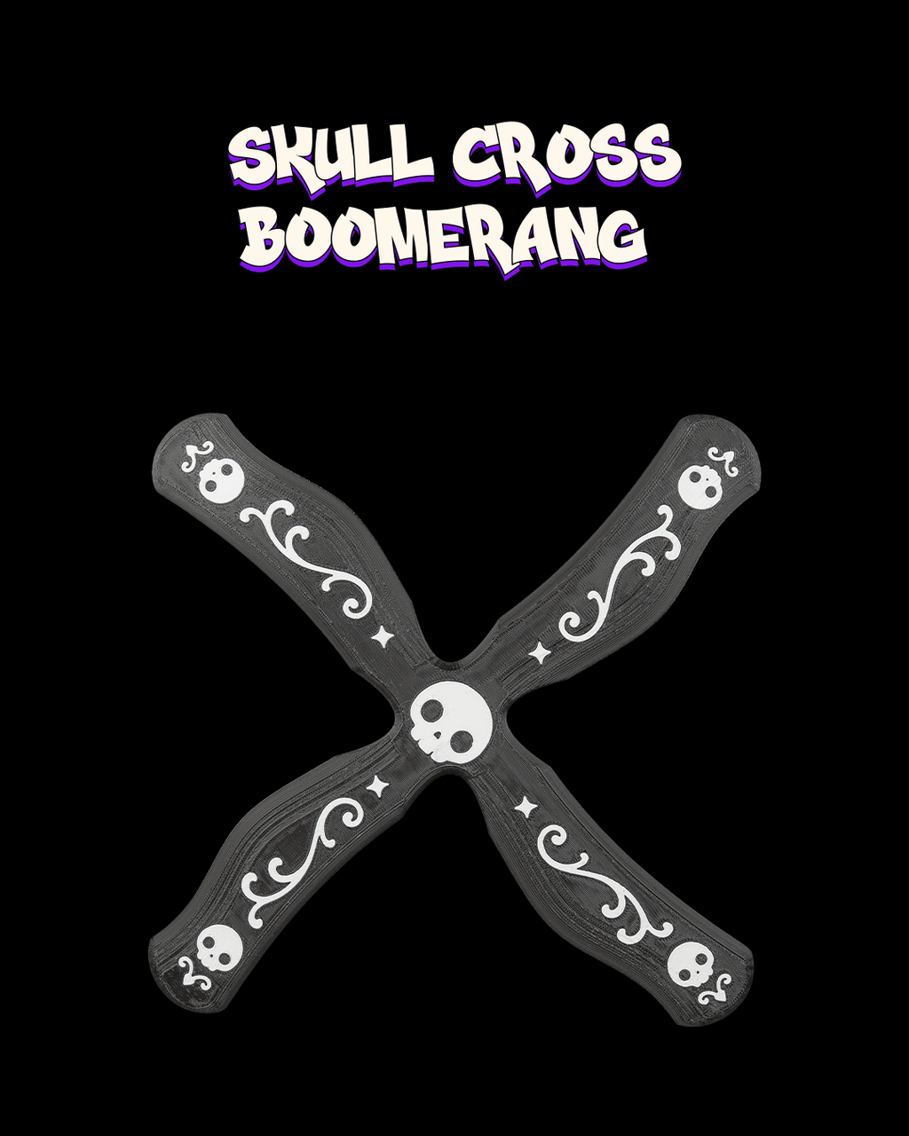Skull Cross Boomerang