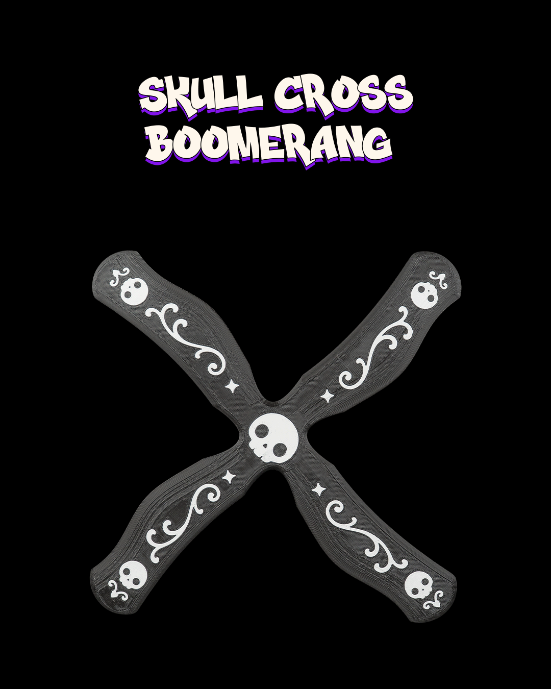 Skull Cross Boomerang