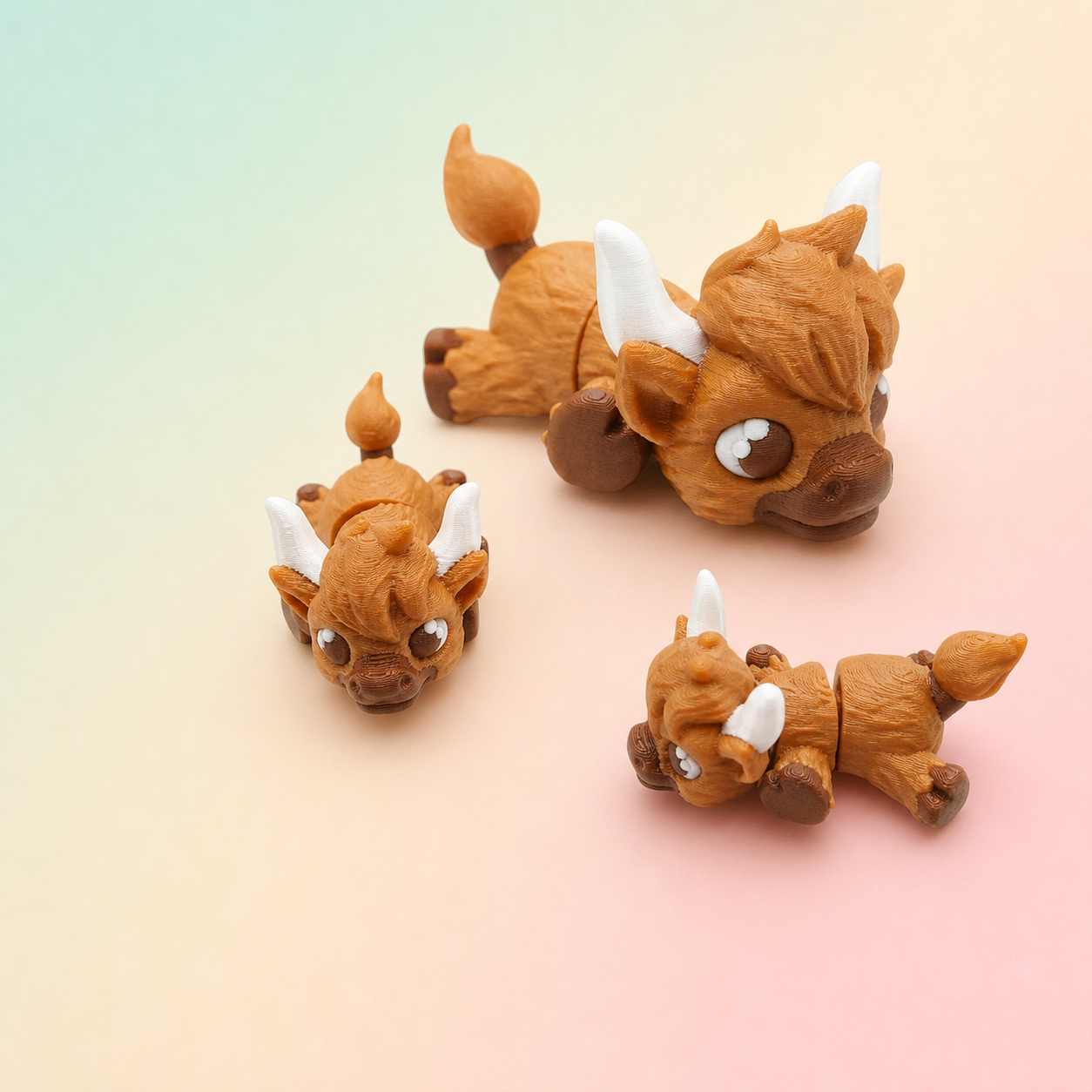 Articulated Highland Cow Figure