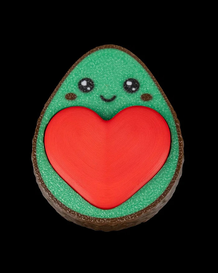 Avocado Heart Clicker – 3D Printed Fidget