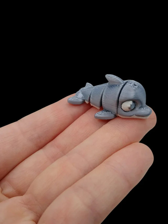 3D Tinys Baby Dolphin colorful finished 3D printed product