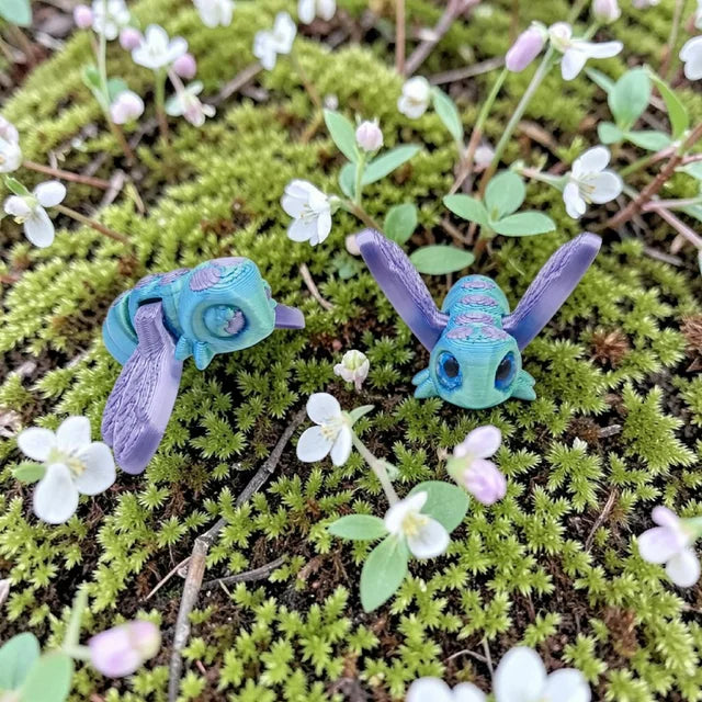 3D Tinys Baby Dragonfly colorful finished 3D printed product