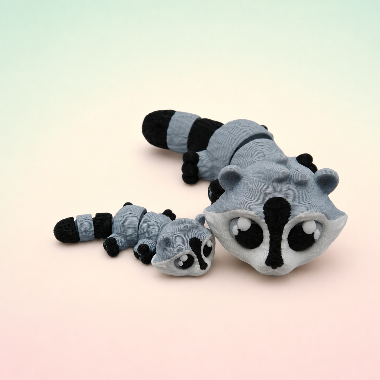 Articulated Baby Raccoon Figure