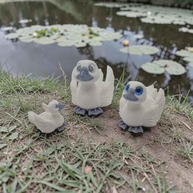3D Tinys Baby Swan colorful finished 3D printed product
