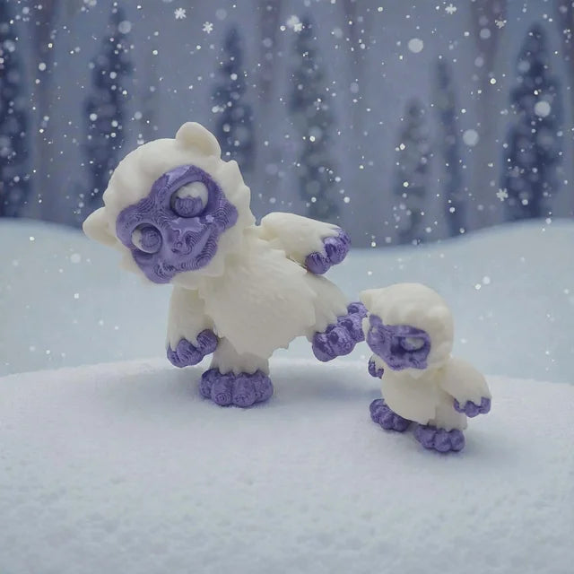 3D Tinys Baby Yeti colorful finished 3D printed product