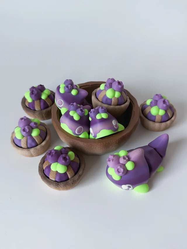 Blueberry Shark and Clicker colorful 3D printed product
