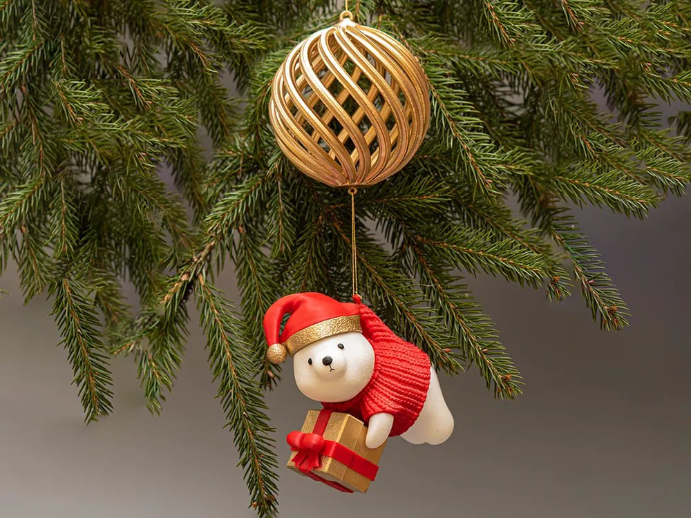 Santa Bear Ornament