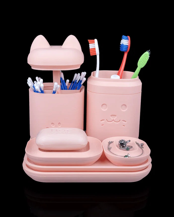 Clean Kitty Bathroom Organizer Kit – 3D Printed