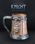 Customizable Knight Mug Can Holder