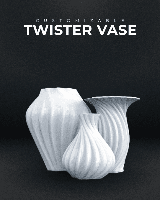 Twister Vase Customizable - view 2
