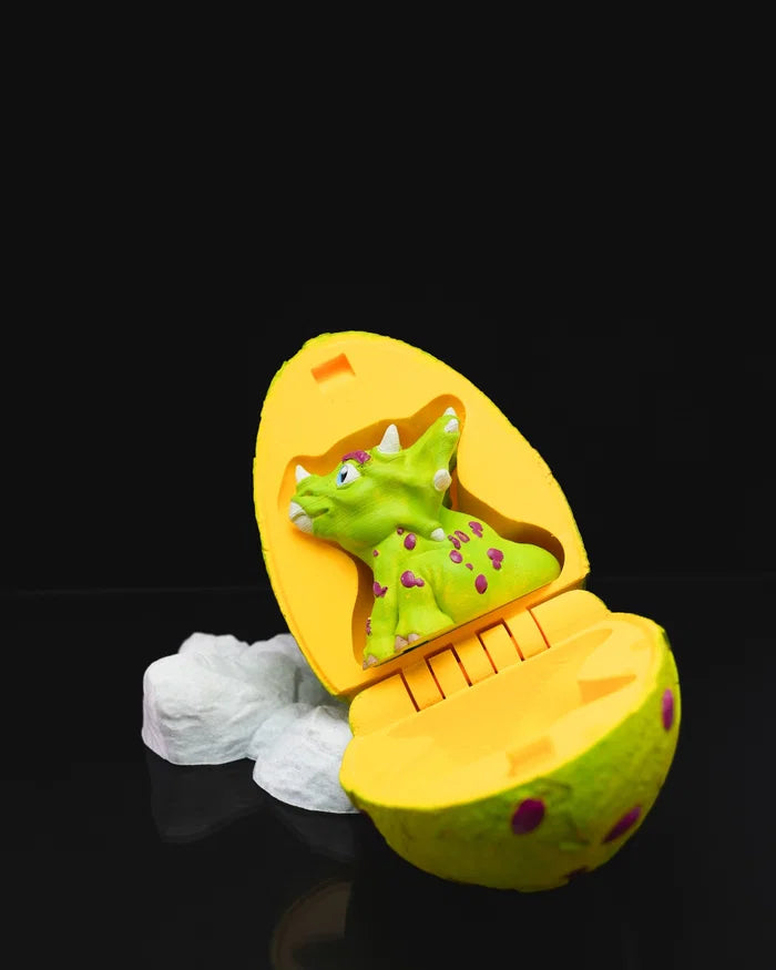 Triceratops Dinosaur Egg – 3D Printed Hatching Toy