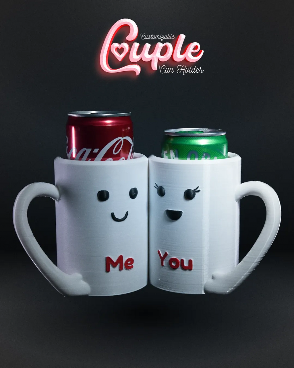 Customizable Couple Can Holders