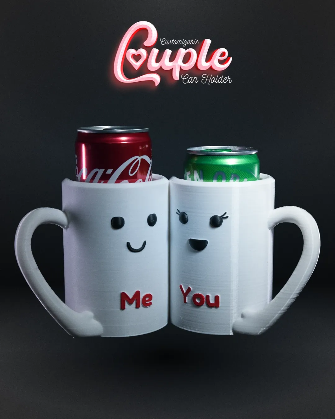 Customizable Couple Can Holders
