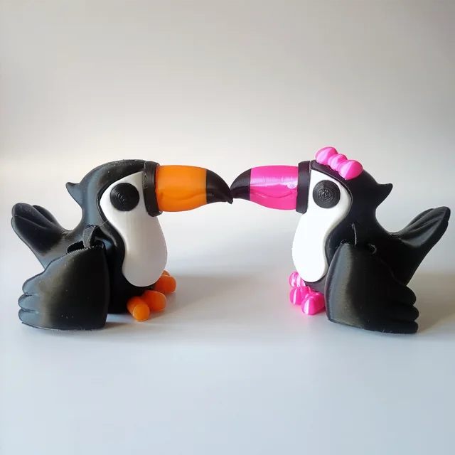Cute Flexi Toucans colorful 3D printed product