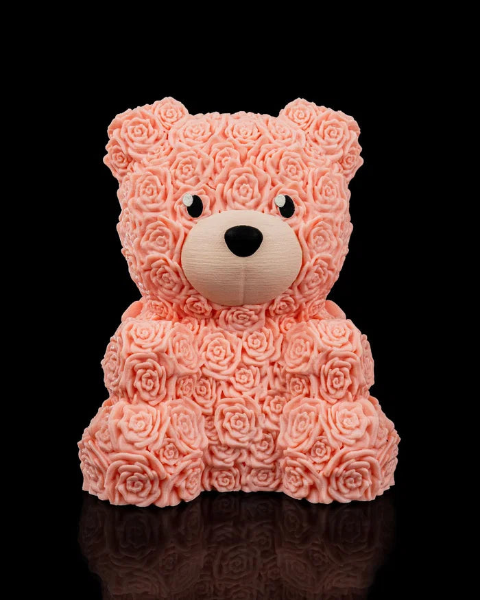Floral Bear – 3D Printed Decorative Animal Figurine
