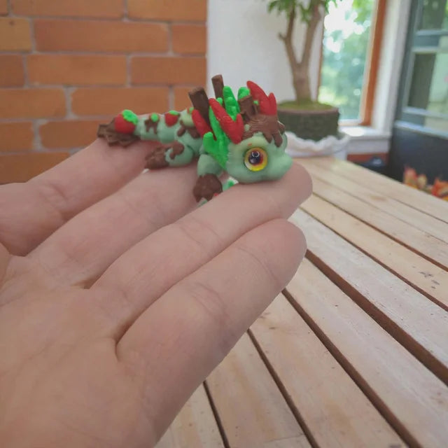Glass Eye 3D Tinys Baby Strawberry Cheesecake Dragon colorful finished 3D printed product