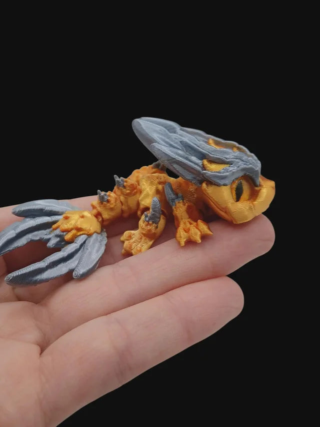 3D Tinys Glass Eye Baby Dragon Fruit Dragon colorful finished 3D printed product