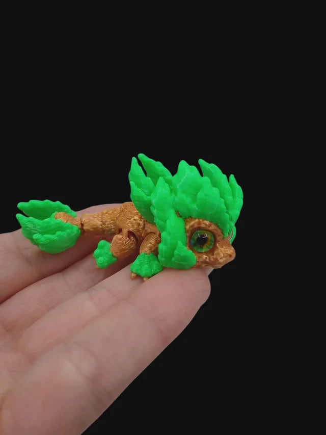 3D Tinys Glass Eye Strawberry Dragon colorful finished 3D printed product