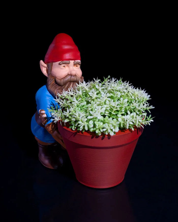 Pebbles Gardening Gnome – 3D Printed Garden Decor