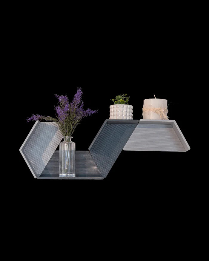 Hex Shelf – 3D Printed Geometric Wall Display