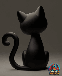 Midnight Meowster Black Cat 3D printed product