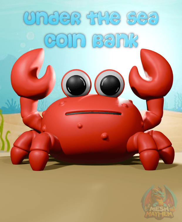 Crab Bank Mesh Mayhem 3D printed product