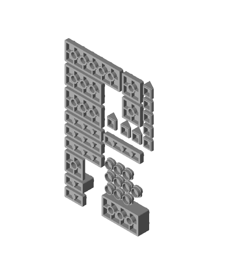 Alligator Building Set - Building Block Set 3D printed product