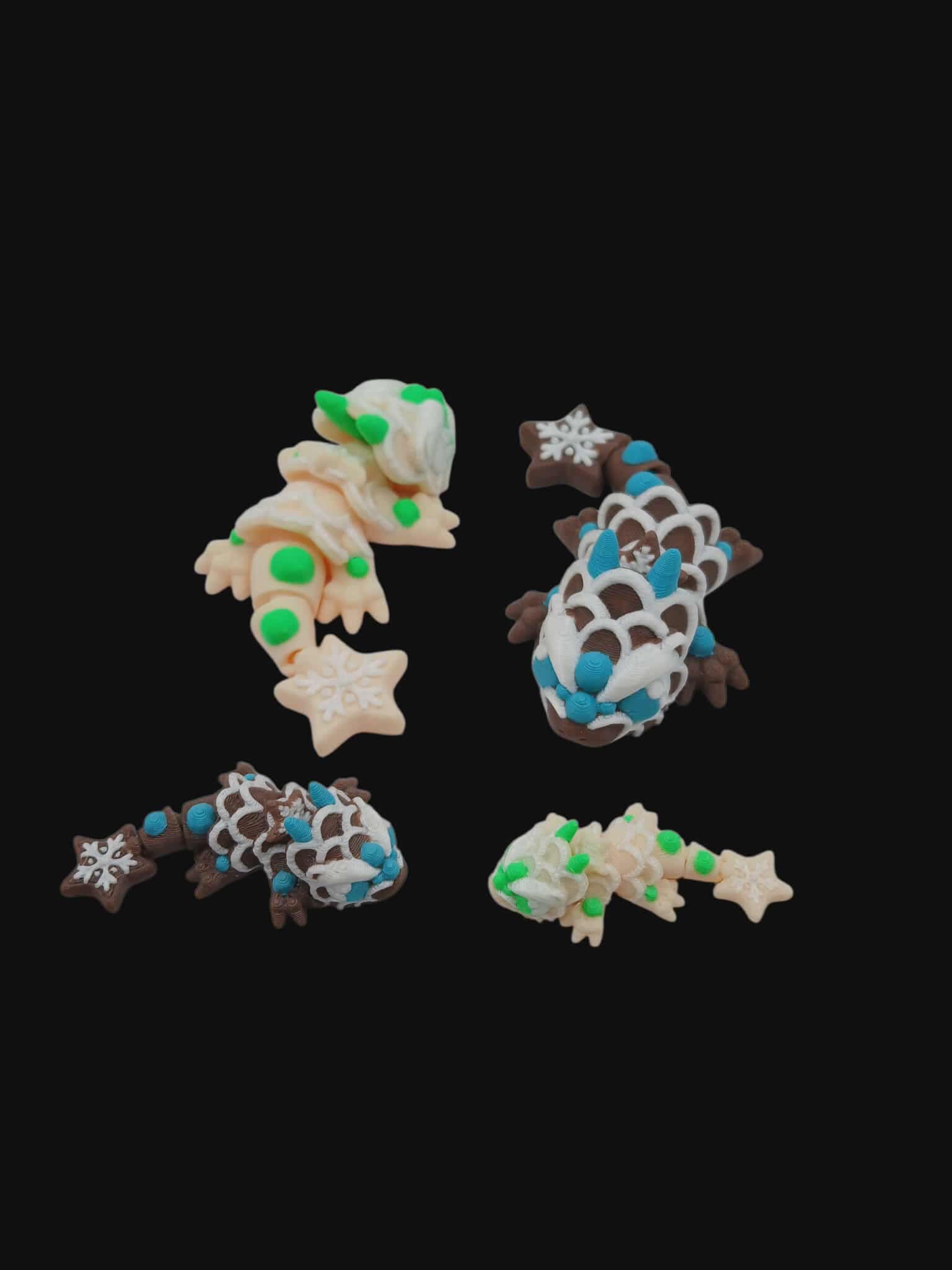3D Tinys Gingerbread Dragon Mini 3D printed product
