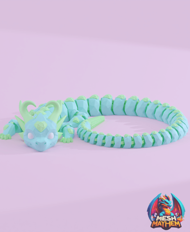 Serenith Valentines Articulated Dragon 3D printed product