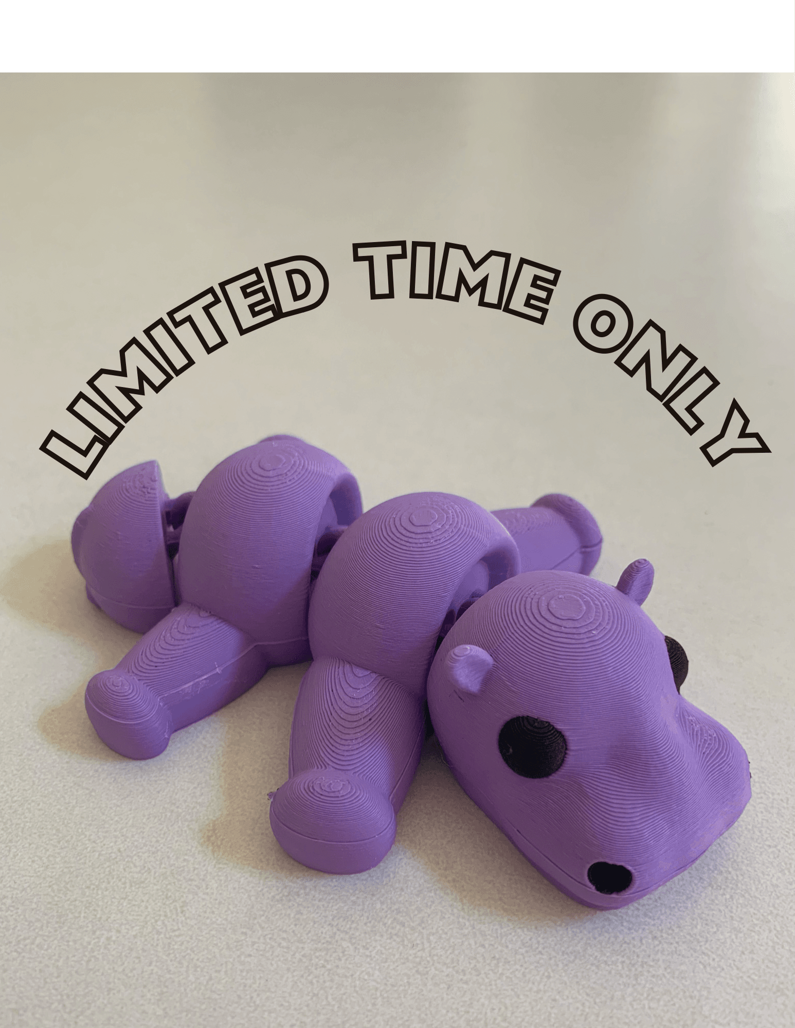 Flexi Hippo 3D printed product