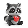 Cute Love Racoon 3D printed product