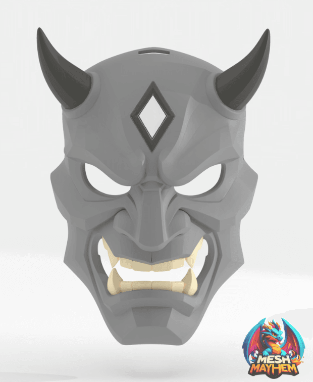 Samurai Oni Mask 3D printed product
