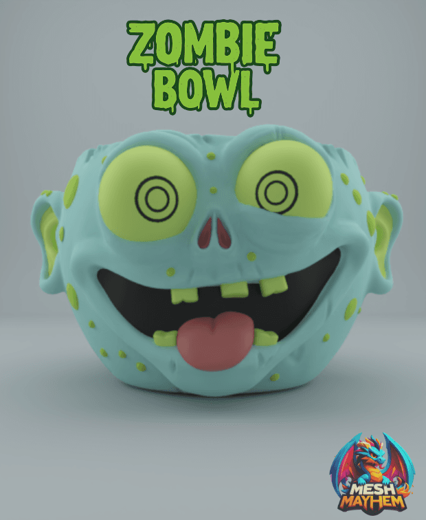 Mini Zombie Candy Bowl 3D printed product