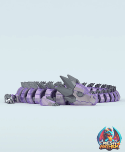 Mechaflux — Articulated Mecha‑Tech Dragon Print‑in‑Place Support‑Free 3D printed product