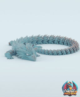 Frostbite – Articulated Ice Dragon Print‑in‑Place Fantasy Model 3D printed product