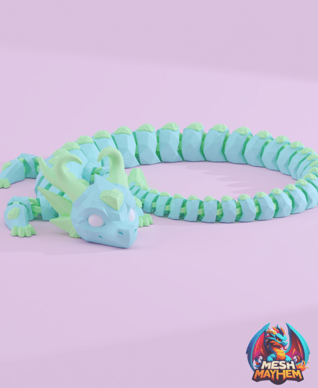 Serenith Valentines Articulated Dragon 3D printed product
