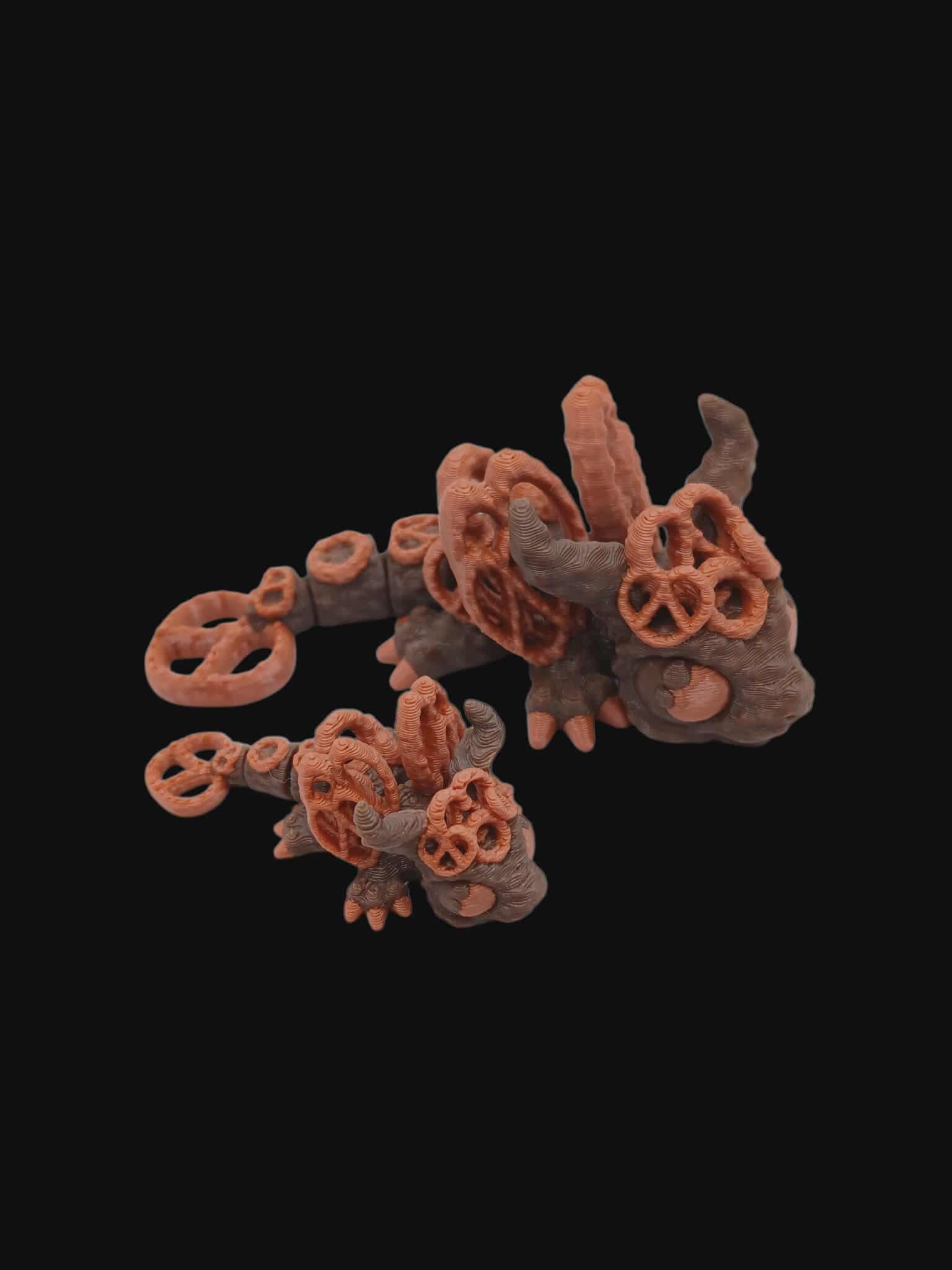 3D Tinys Pretzel Dragon Mini Flexible Articulated 3D printed product