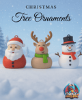 Holiday Hangers: Santa, Snowman & Reindeer Trio 3D printed product